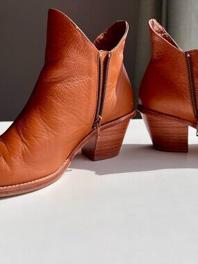 Poppy Barley Two Point Five Ankle Boots Cognac Leather